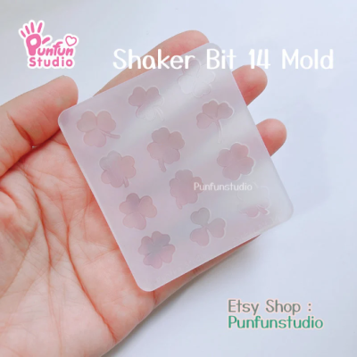 Shaker Bit 14 Mold / Three & Four Leaf Clover Mold / 12 in 1 / Shaker bits mold / UV resin mold / Silicone Mold