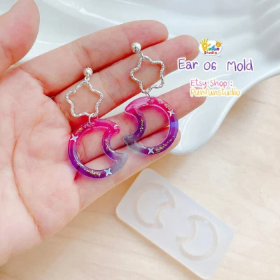 Ear 19-27 Mold / Earring Mold / UV Resin Mold / Silicone Mold