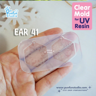 Ear 40-43 Snowflakes Clear Mold  / Christmas Mold / Earring Mold / UV Resin Mold / Clear Silicone Mold(copy)
