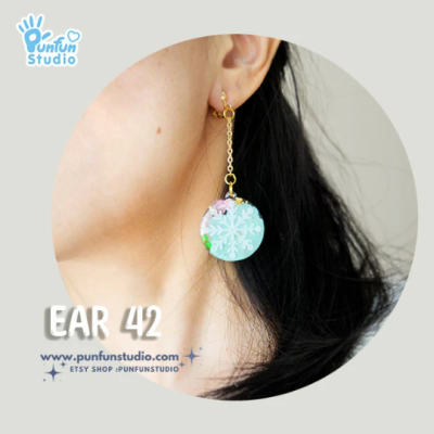 Ear 40-43 Snowflakes Clear Mold  / Christmas Mold / Earring Mold / UV Resin Mold / Clear Silicone Mold(copy)
