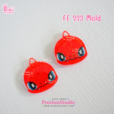 FE 227-234 Mold Set / 8 Molds / Face Earring Mold / Pokemold / Silicone Mold / UV Resin Mold