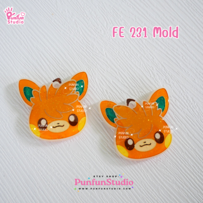 FE 227-234 Mold Set / 8 Molds / Face Earring Mold / Pokemold / Silicone Mold / UV Resin Mold