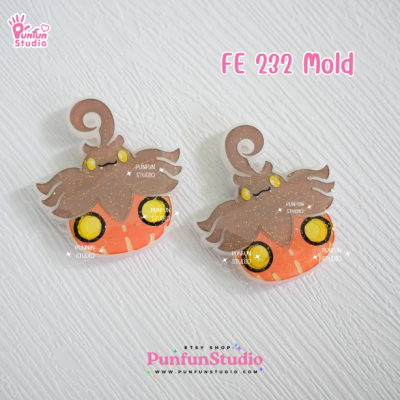 FE 227-234 Mold Set / 8 Molds / Face Earring Mold / Pokemold / Silicone Mold / UV Resin Mold