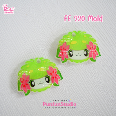 FE 227-234 Mold Set / 8 Molds / Face Earring Mold / Pokemold / Silicone Mold / UV Resin Mold