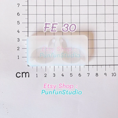  Holland Lop Face Earring Mold 