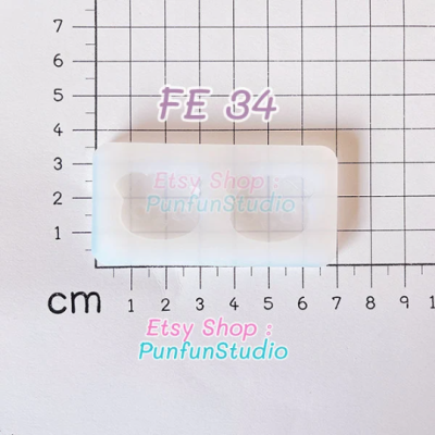  Scottish Fold Face Earring Mold 