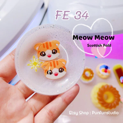  Scottish Fold Face Earring Mold 