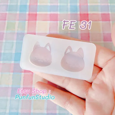 FE 29-34 Mold Set / Face Earring Mold / Silicone Mold / UV Resin Mold