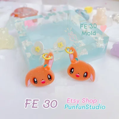 FE 29-34 Mold Set / Face Earring Mold / Silicone Mold / UV Resin Mold
