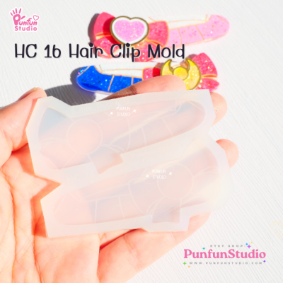 HC 16 + IC 01 Mold  / Set 2 Molds / Sailor Hair Clip Mold / Sailor Icon Mold / Silicone Mold