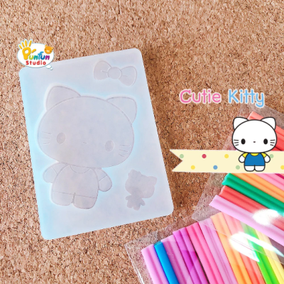 Cutie Kitty 01 Mold / Kawaii Mold / Silicone Mold