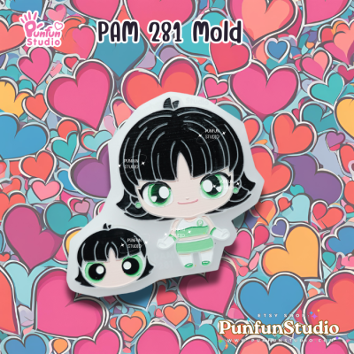 PAM 281, 282, 283, 284 Molds / Powerfluff Girl / Painting Anime Mold / Silicone Mold
