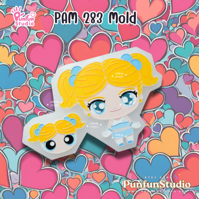 PAM 281, 282, 283, 284 Molds / Powerfluff Girl / Painting Anime Mold / Silicone Mold