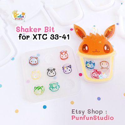 Shaker Bit for XTC 33-41 Mold / Boba tea shaker bit 9 in 1 / Pokemold / Shaker bits mold / Silicone Mold