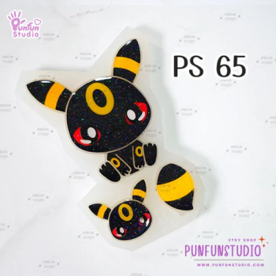 PS 61-69 Eev Evo Mold Set / 9 Molds + Free Keychain Parts / Pokemold / Silicone Mold(copy)