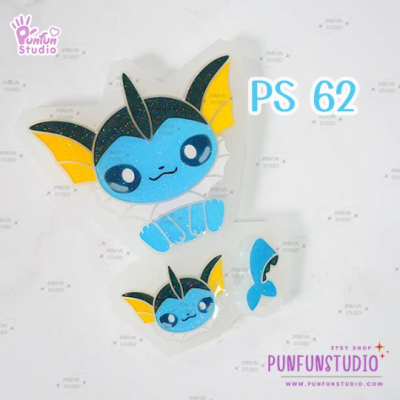 PS 61-69 Eev Evo Mold Set / 9 Molds + Free Keychain Parts / Pokemold / Silicone Mold(copy)