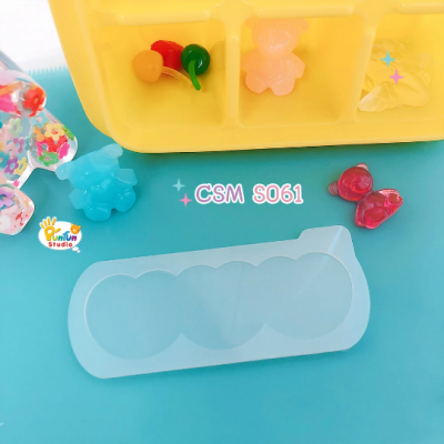 S061 Mini Triple Heart Shaker Mold, CSM S061 / Mini Triple Heart / Cover Sheet Mold / Silicone Mold