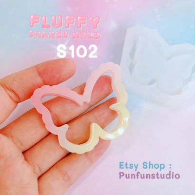 S099-S104 Fluffy Shaker Mold Set / 6 pieces / Shaker Mold / Silicone Mold