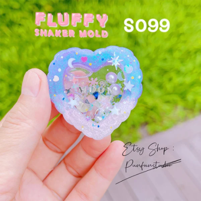 S099-S104 Fluffy Shaker Mold Set / 6 pieces / Shaker Mold / Silicone Mold