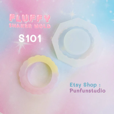 S099-S104 Fluffy Shaker Mold Set / 6 pieces / Shaker Mold / Silicone Mold