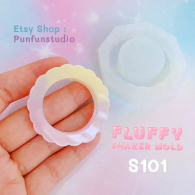 S099-S104 Fluffy Shaker Mold Set / 6 pieces / Shaker Mold / Silicone Mold