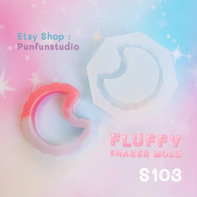 S099-S104 Fluffy Shaker Mold Set / 6 pieces / Shaker Mold / Silicone Mold