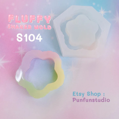 S099-S104 Fluffy Shaker Mold Set / 6 pieces / Shaker Mold / Silicone Mold