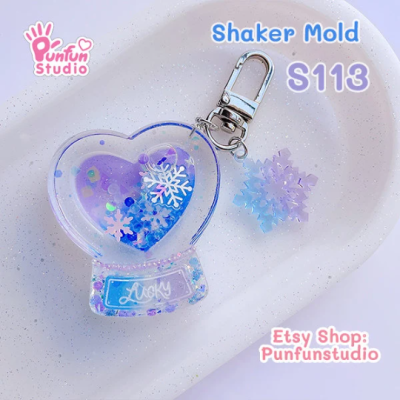 S113 Snow Globe Shaker Mold , CSM S113  / Cover Sheet Mold  / Silicone Mold