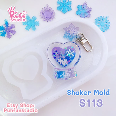 S113 Snow Globe Shaker Mold , CSM S113  / Cover Sheet Mold  / Silicone Mold