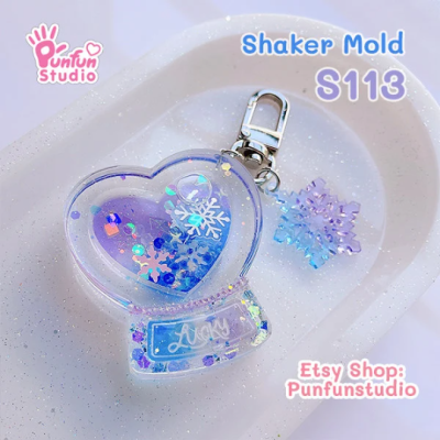 S113 Snow Globe Shaker Mold , CSM S113  / Cover Sheet Mold  / Silicone Mold