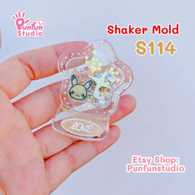 S114 Snow Globe Shaker Mold , CSM S114 / Cover Sheet Mold / Silicone Mold