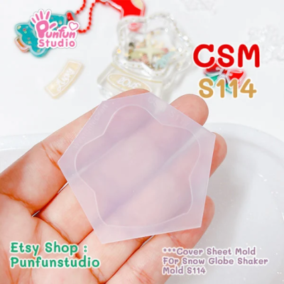 S114 Snow Globe Shaker Mold , CSM S114 / Cover Sheet Mold / Silicone Mold