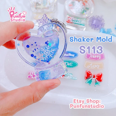 S113 Snow Globe Shaker Mold , CSM S113  / Cover Sheet Mold  / Silicone Mold
