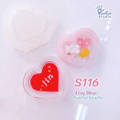 S116 ,S116-P1 Heart Shaker Mold, CSM S116 / Cover Sheet Mold / Silicone Mold(copy)