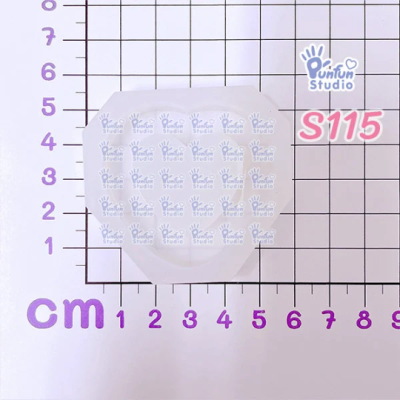 S115 ,S115-P1 Heart Shaker Mold, CSM S115 / Cover Sheet Mold / Silicone Mold