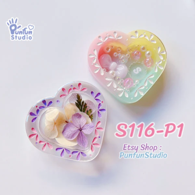 S116 ,S116-P1 Heart Shaker Mold, CSM S116 / Cover Sheet Mold / Silicone Mold(copy)