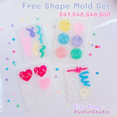 S47- S50 Free Shape Mold  / Free Shape Mold / Silicone Mold