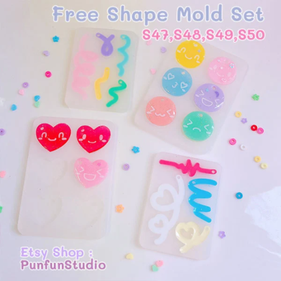 S47- S50 Free Shape Mold  / Free Shape Mold / Silicone Mold