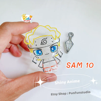 SAM 10 Narut Ninja Mold / Shiny anime Mold / +Kunai / Silicone Mold