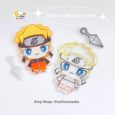 SAM 10 Narut Ninja Mold / Shiny anime Mold / +Kunai / Silicone Mold