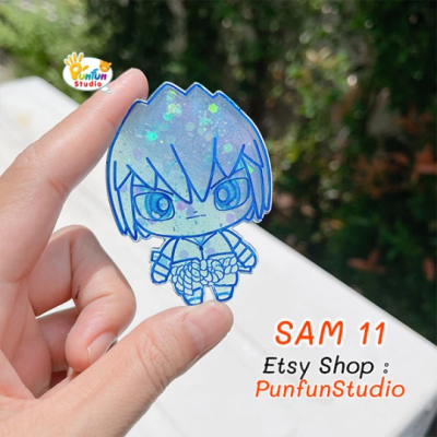 SAM 11 Sasuk Ninja Mold / Shiny anime Mold / + Sword / Silicone Mold