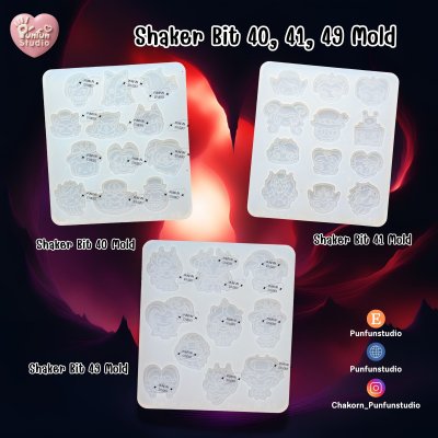 Shaker Bit 40, 41, 49  Hazbin Hotel Mold / 12 in 1 / Shaker bits mold / UV Resin Mold / Silicone Mold