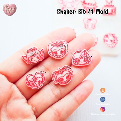 Shaker Bit 40, 41, 49  Hazbin Hotel Mold / 12 in 1 / Shaker bits mold / UV Resin Mold / Silicone Mold