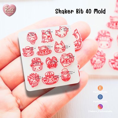 Shaker Bit 40, 41, 49  Hazbin Hotel Mold / 12 in 1 / Shaker bits mold / UV Resin Mold / Silicone Mold