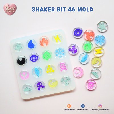 Shaker Bit Poke Mix Mold / 12 in 1 / 42, 43, 44, 45, 46, 48 / Shaker bits mold / UV Resin Mold / Silicone Mold