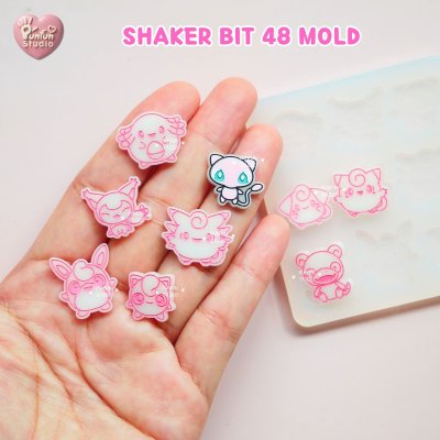 Shaker Bit Poke Mix Mold / 12 in 1 / 42, 43, 44, 45, 46, 48 / Shaker bits mold / UV Resin Mold / Silicone Mold