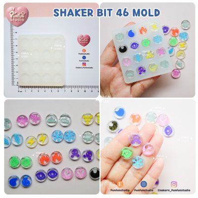 Shaker Bit Poke Mix Mold / 12 in 1 / 42, 43, 44, 45, 46, 48 / Shaker bits mold / UV Resin Mold / Silicone Mold