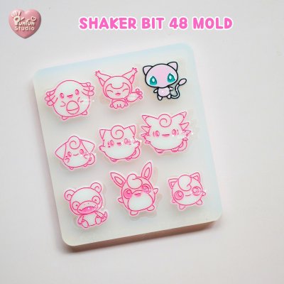 Shaker Bit Poke Mix Mold / 12 in 1 / 42, 43, 44, 45, 46, 48 / Shaker bits mold / UV Resin Mold / Silicone Mold