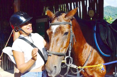 Horse Lesson and riding plus Wooden Temple
