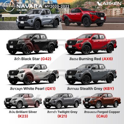 สีแต้มรถยนต์ 2K KARKEN สำหรับ Nissan Navara (นิสสัน นาวาร่า) | เฉดสีตรงรุ่นจากโรงงาน แต้มง่าย แห้งไว
